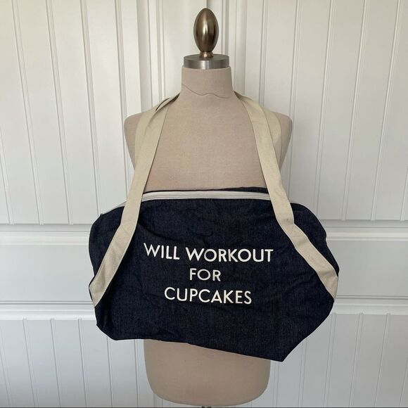🎉HOST PICK🎉 Denim Will Workout for Cupcakes Duffel Bag - Picture 2 of 8